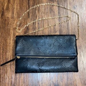 Urban Expressions Black Vegan Leather Clutch